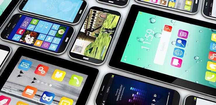 image of phone screens